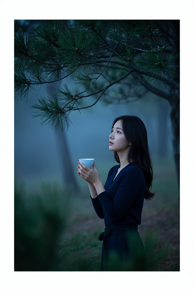 안개 낀 숲의 차 한 잔