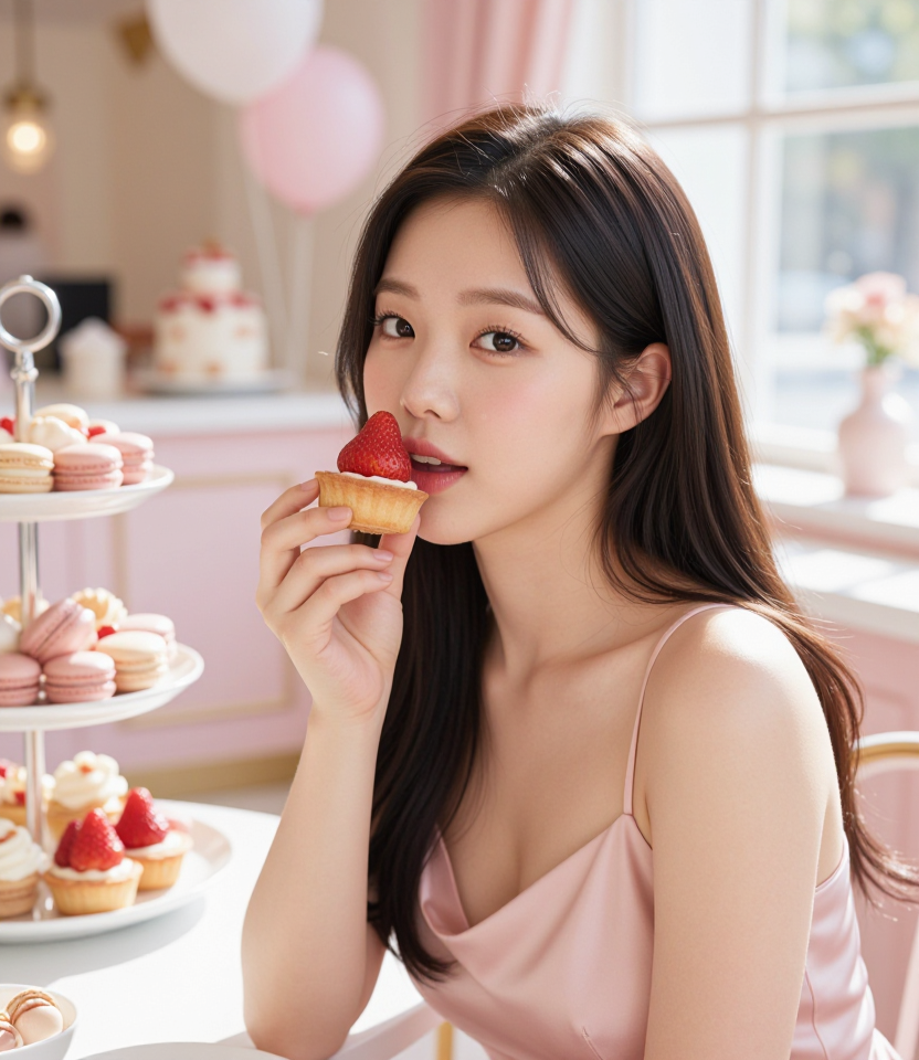 디저트 카페의 오후
